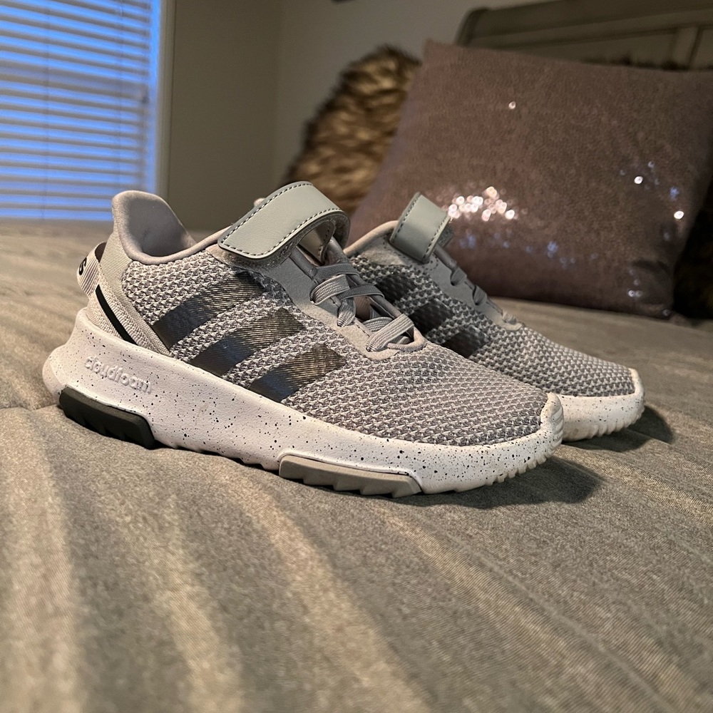 Girls Size 13 Gray Adidas Athletic Shoes